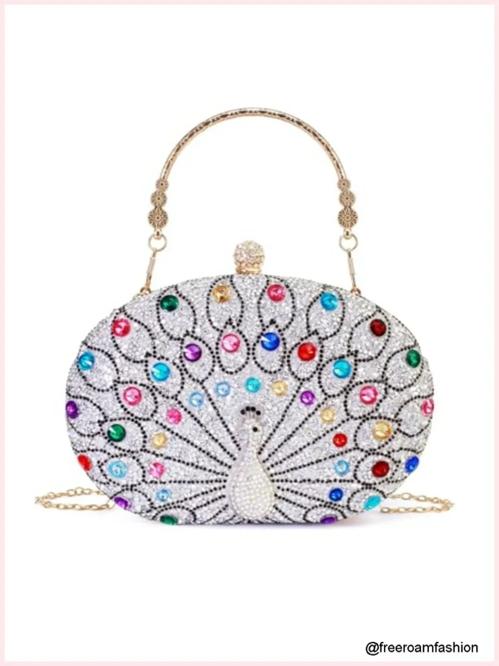 Rhinestone Evening Clutch Crossbody Shoulder Bag Wedding Night Out